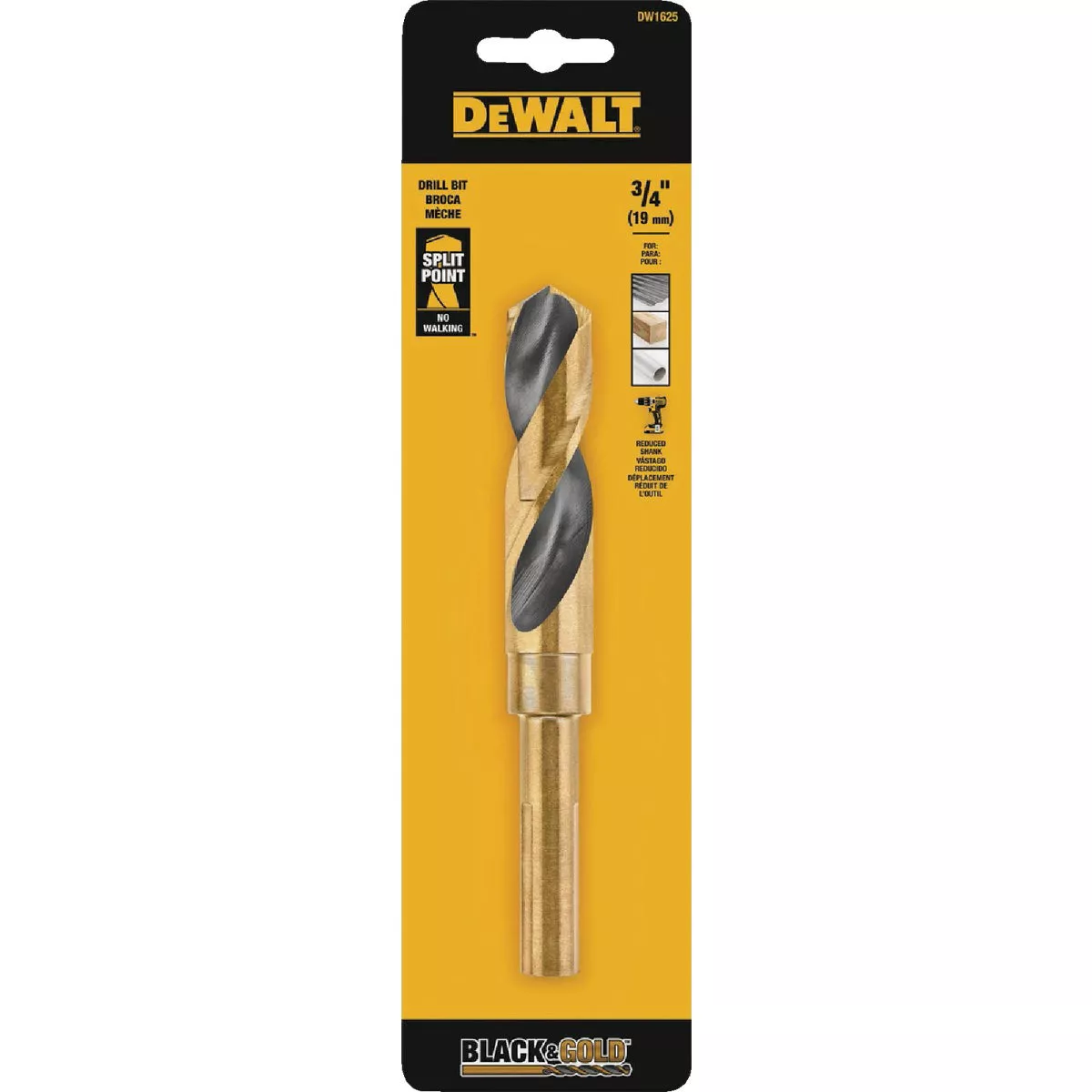 DeWalt 3/4 In. Black & Gold High Speed Steel Drill Bit - photo 2
