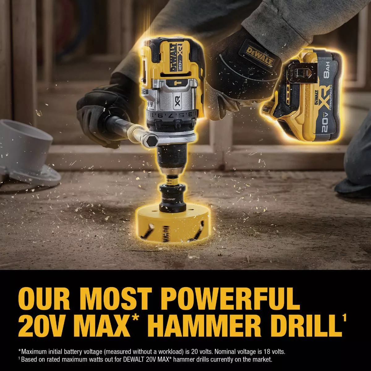 DEWALT 20V MAX XR Brushless 1/2 In. 3-Speed Cordless Hammer Drill Kit with 8.0 Ah Battery & Fast Charger - photo 5