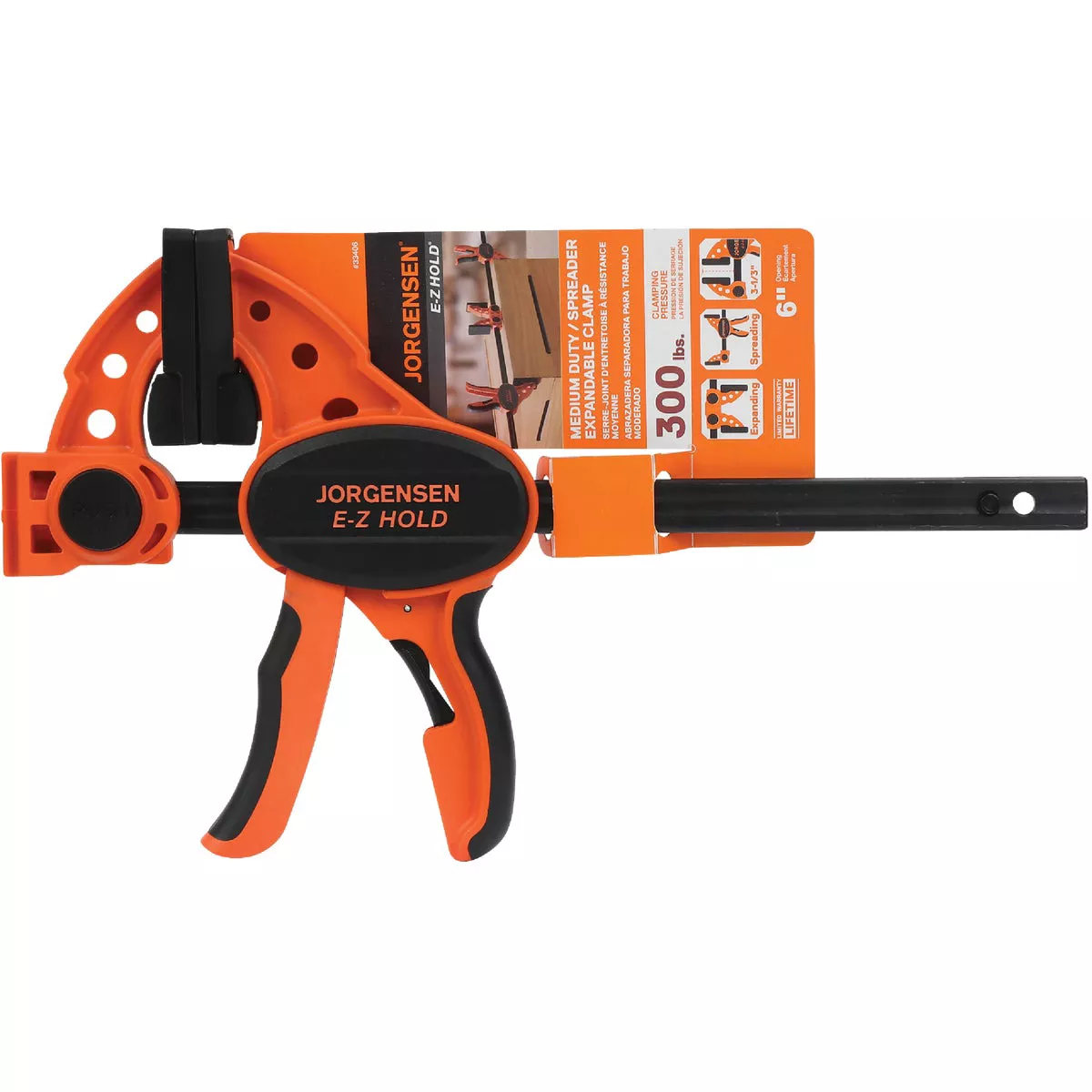 Jorgensen E-Z HOLD 6 In. Medium-Duty Expandable One-Hand Bar Clamp