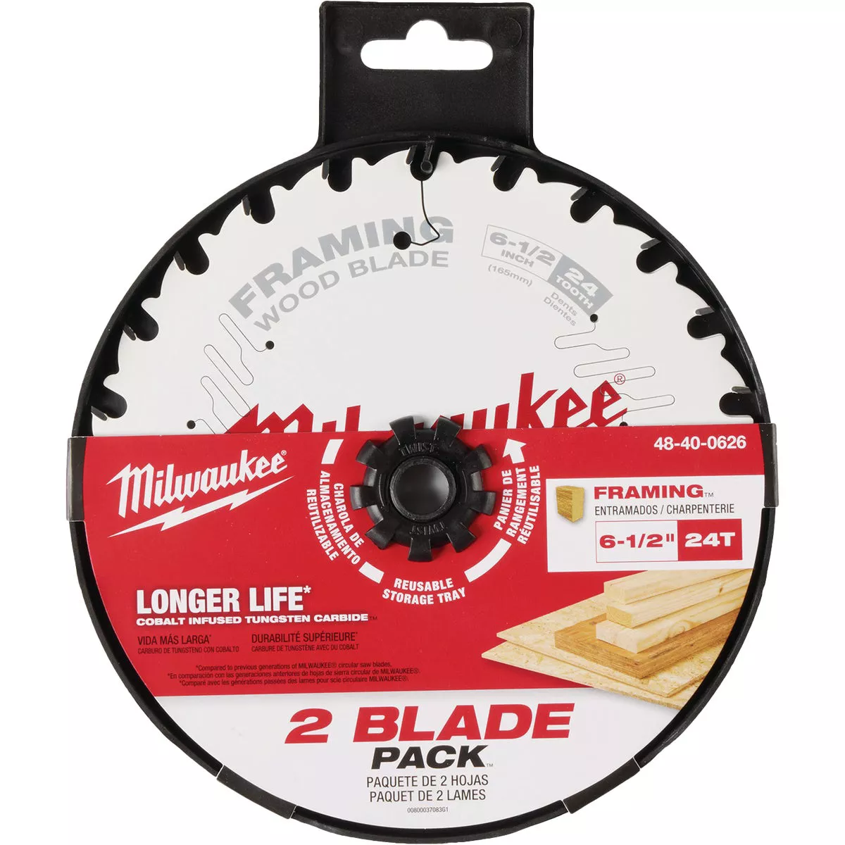 Milwaukee 6-1/2 in. x 24-Tooth Framing Circular Saw Blade (2-Pack)