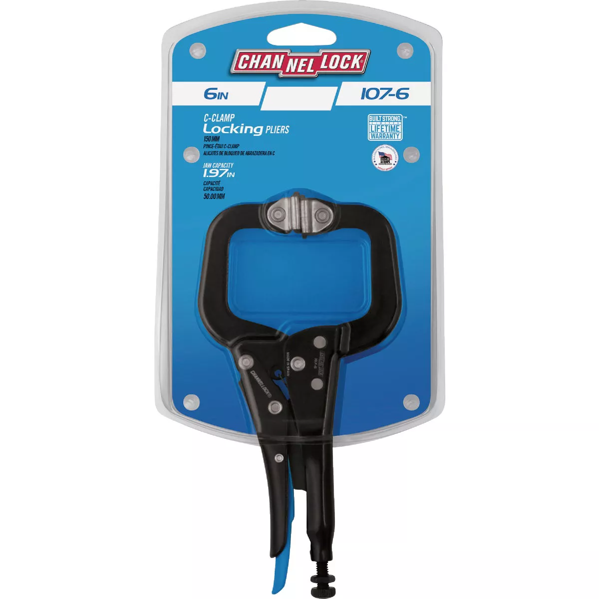Channellock 6 In. C-Clamp Locking Pliers with Swivel Pads - photo 3