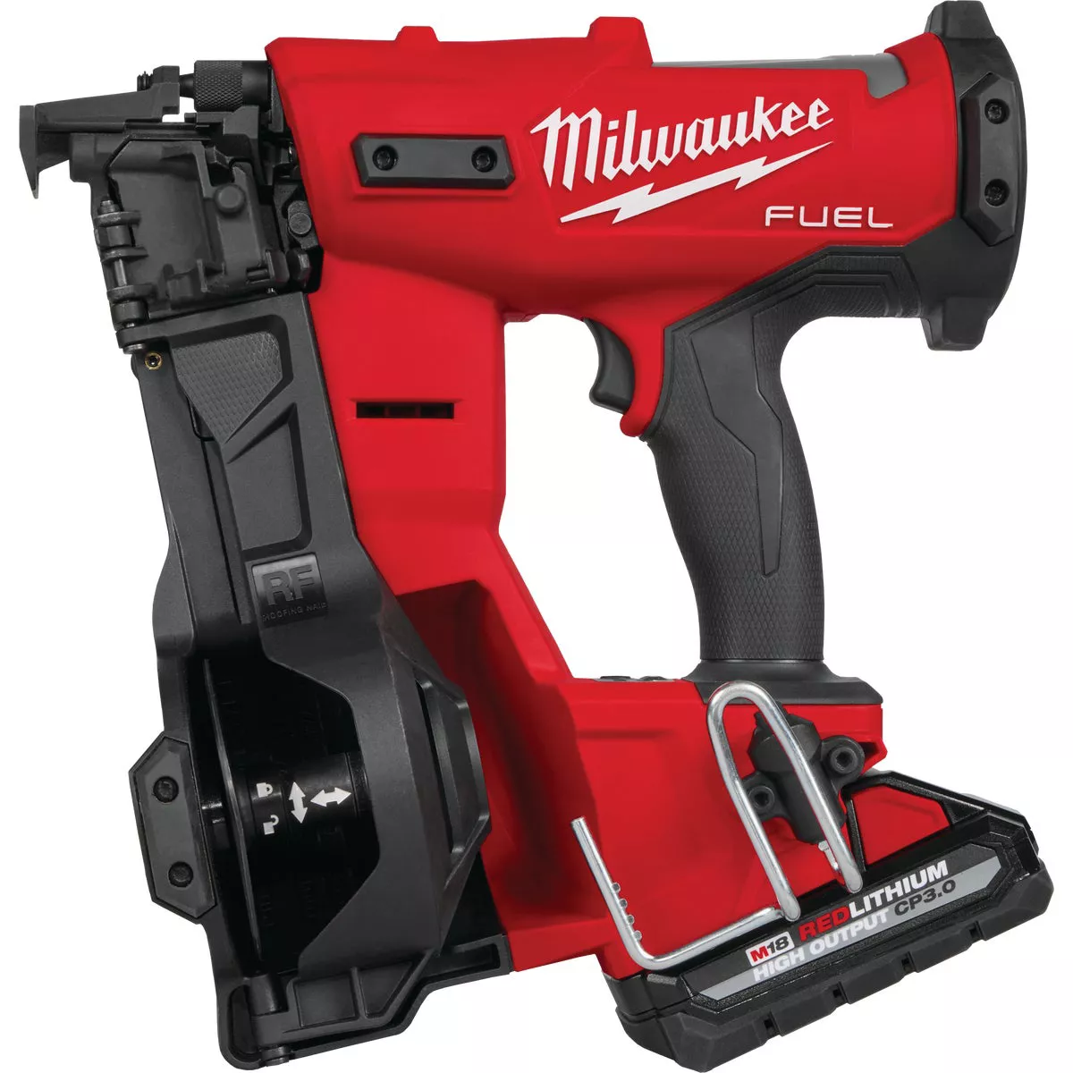 Milwaukee M18 FUEL Brushless Cordless Coil Roofing Nailer Kit with 3.0 Ah Battery & Charger - photo 2