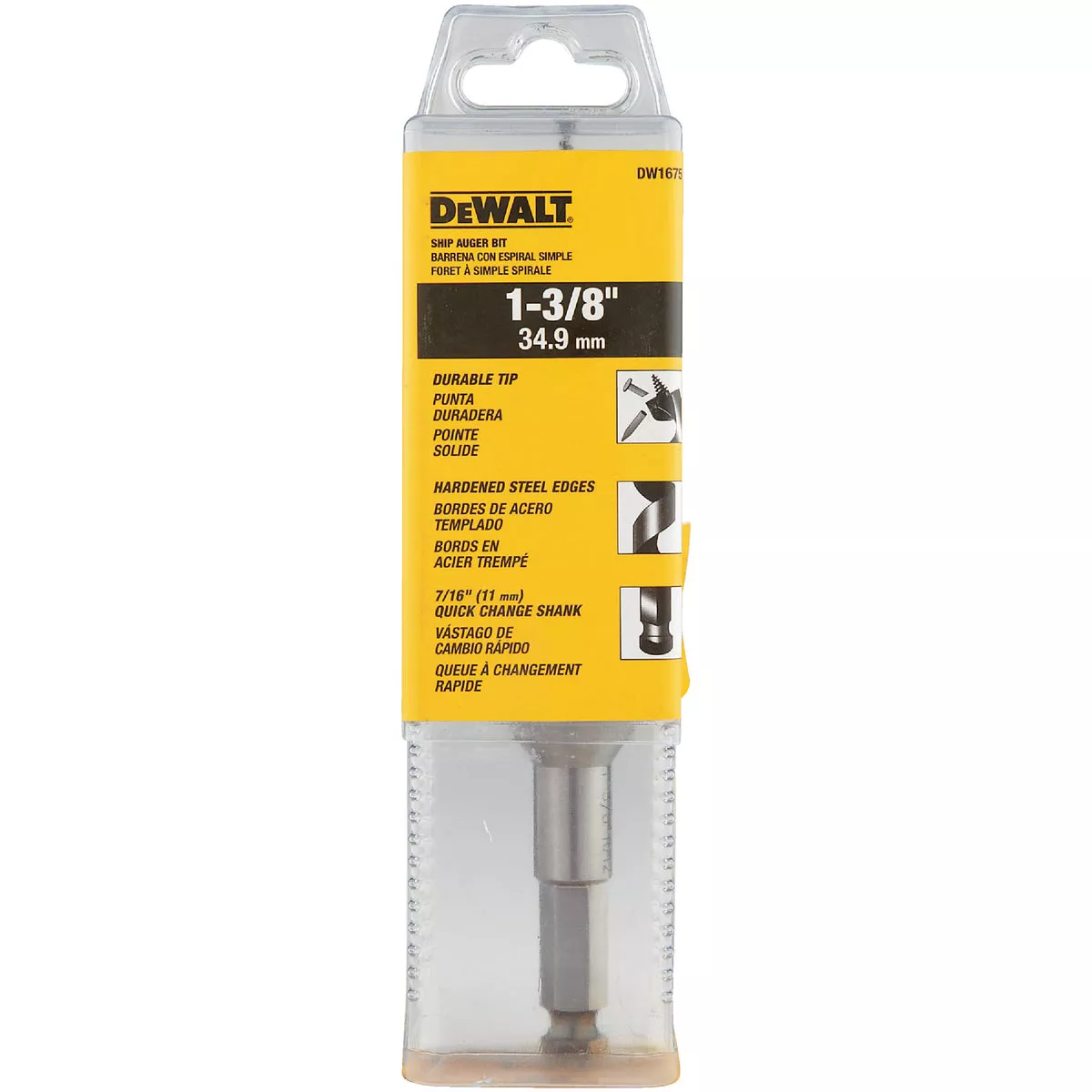 DeWalt Power Ship 1-3/8 In. x 6 In. Quick Change Auger Bit - photo 3