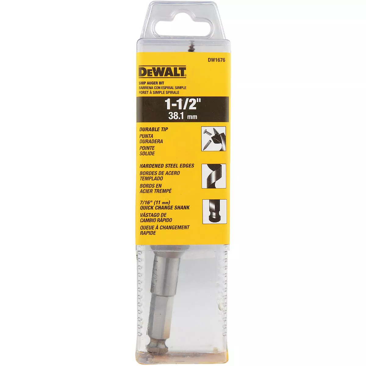 DeWalt Power Ship 1-1/2 In. x 6 In. Quick Change Auger Bit - photo 3