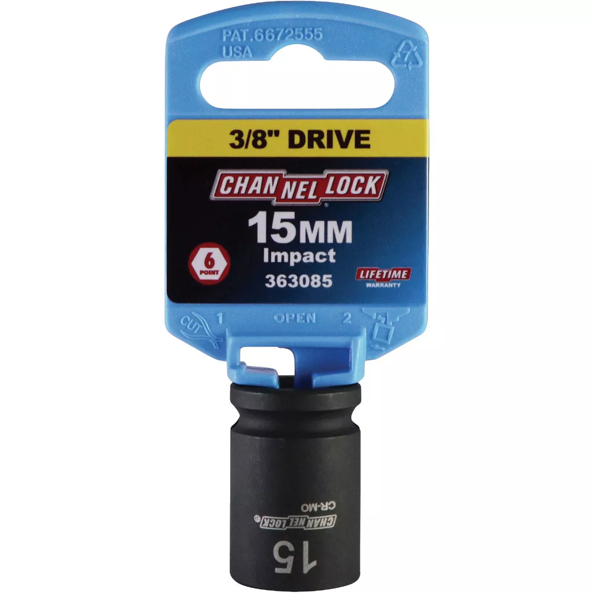 Channellock 3/8 In. Drive 15 mm 6-Point Shallow Metric Impact Socket - photo 2