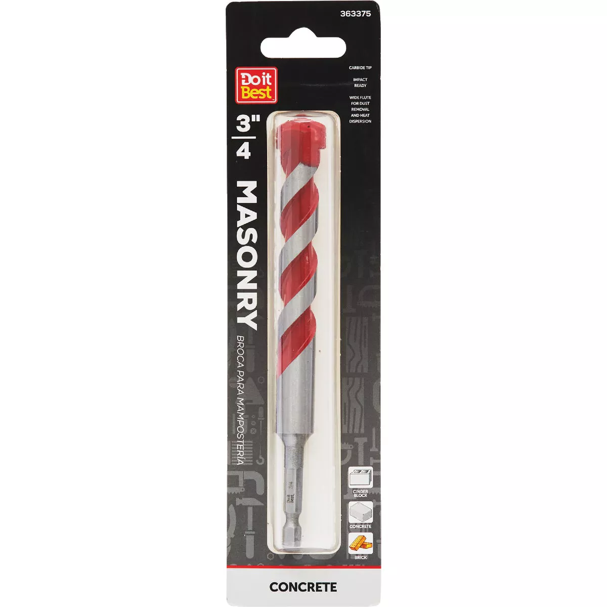 Do it Best 3/4 In. x 6 In. Impact Ready Carbide Masonry Drill Bit