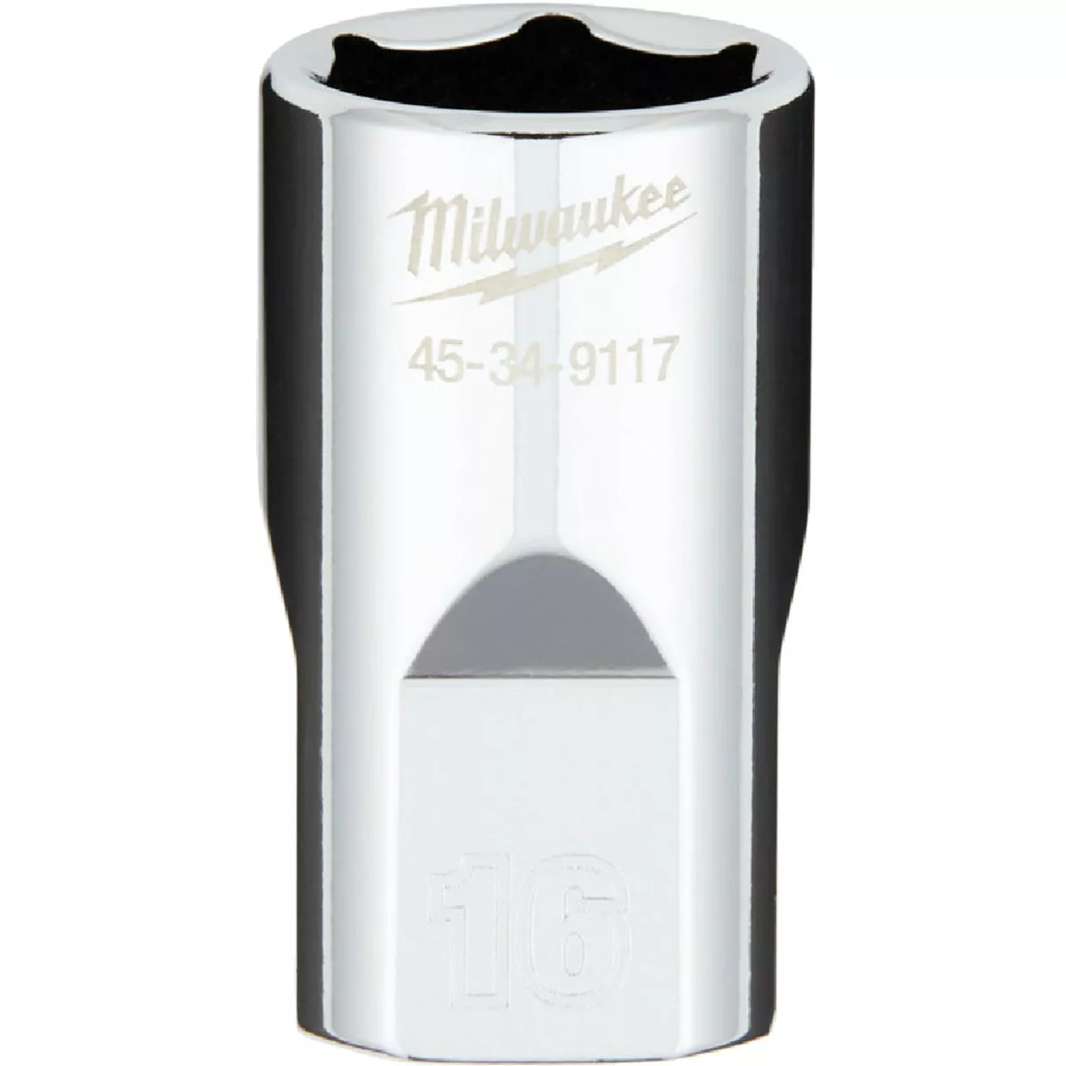 Milwaukee 1/2 In. Drive 16 mm 6-Point Shallow Metric Socket with FOUR FLAT Sides