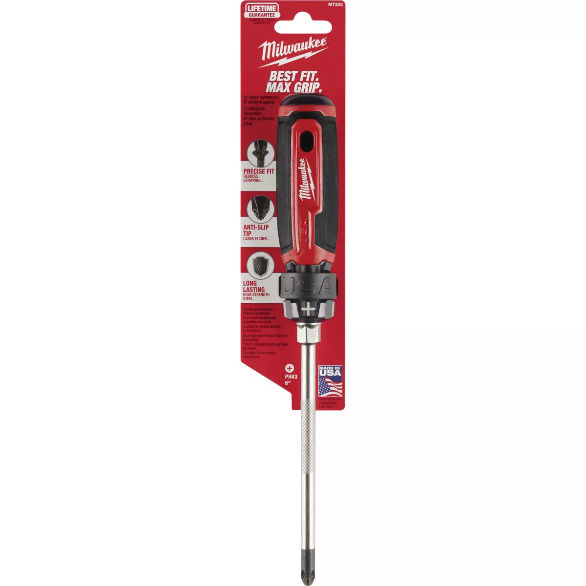 Milwaukee #3 x 6 In. Phillips Screwdriver with Cushion Grip - photo 2