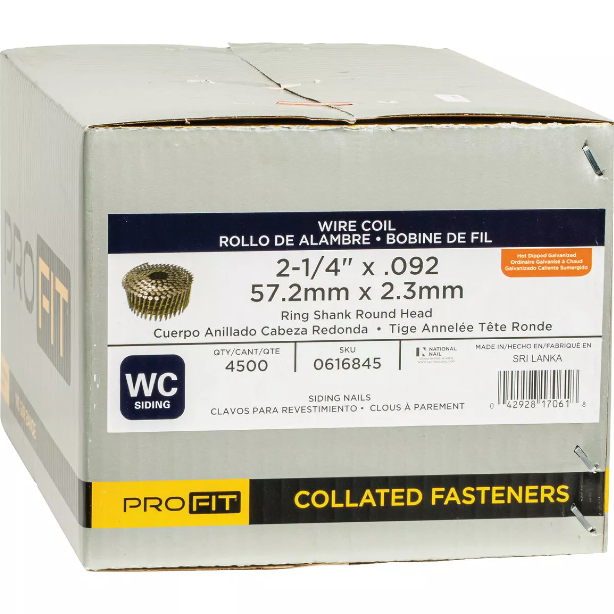 Pro-Fit 2-1/4 In. x 0.092 In. 15 Degree Wire Weld Hot Dipped Galvanized Coil Siding Nail (4500 Ct.) - photo 2