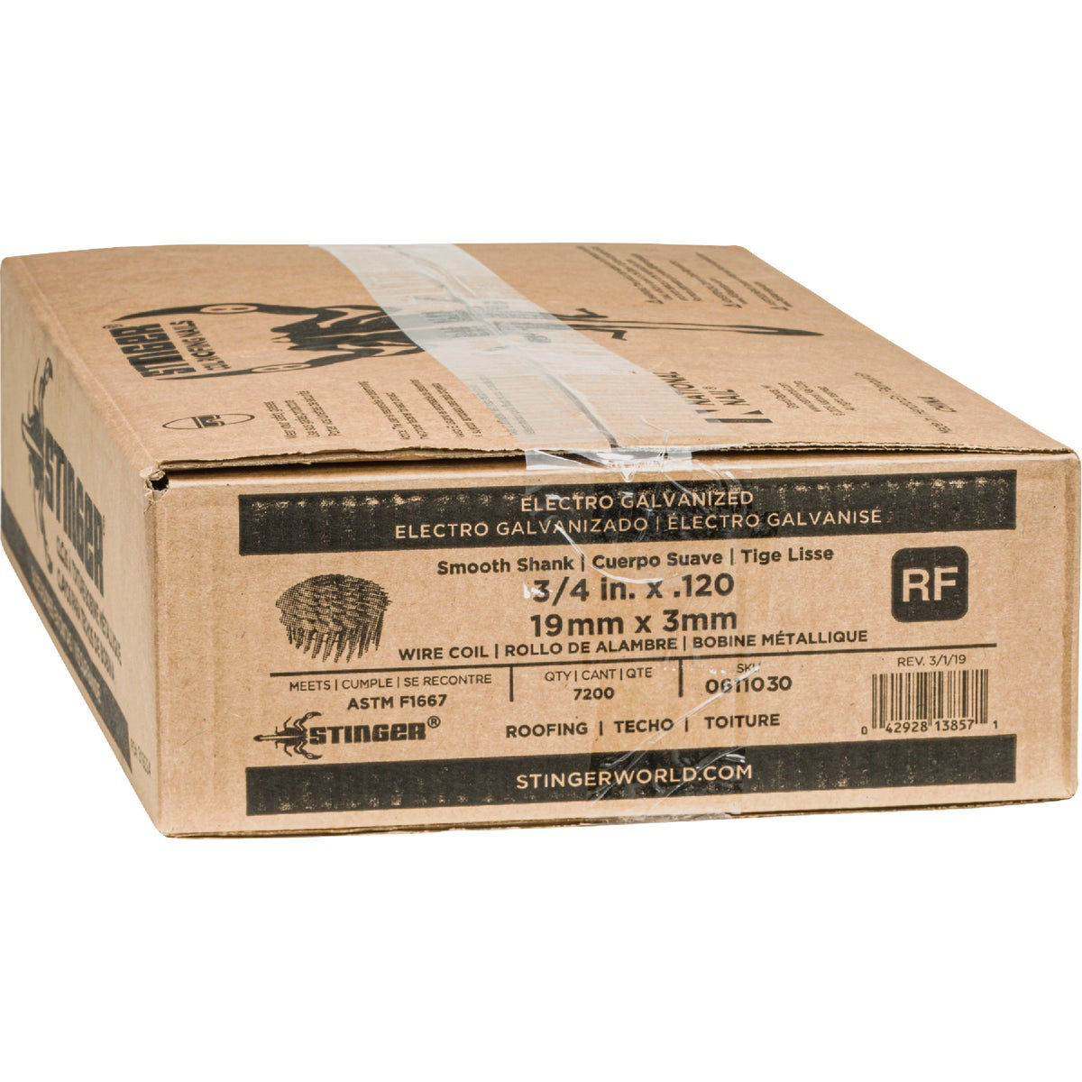 Stinger 3/4 In. x 0.120 In. 15 Degree Wire Weld Electro Galvanized Coil