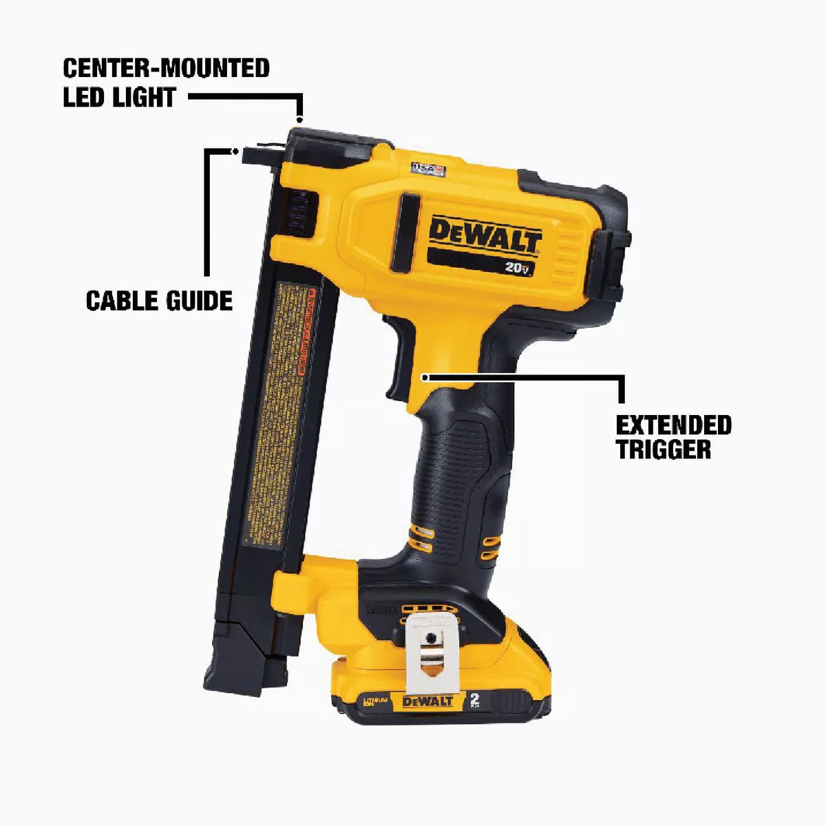 DEWALT 20V MAX 1 In. Cordless Cable Stapler (Tool Only) - photo 2