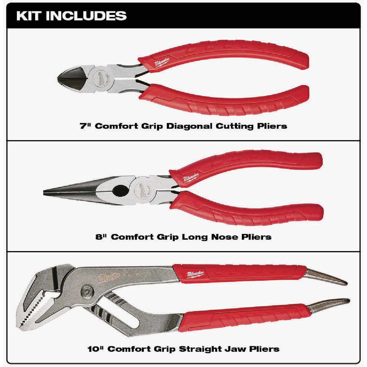 thumbnail image 2 of Milwaukee 48-22-6320 20-inch Slim Comfort Grip Ream And Punch Straight-Jaw Pliers 2 of 5