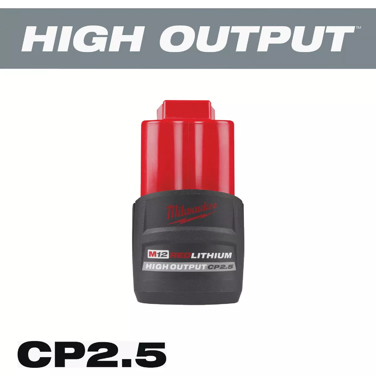 Milwaukee M12 REDLITHIUM Lithium-Ion High Output 2.5 Ah Battery Pack