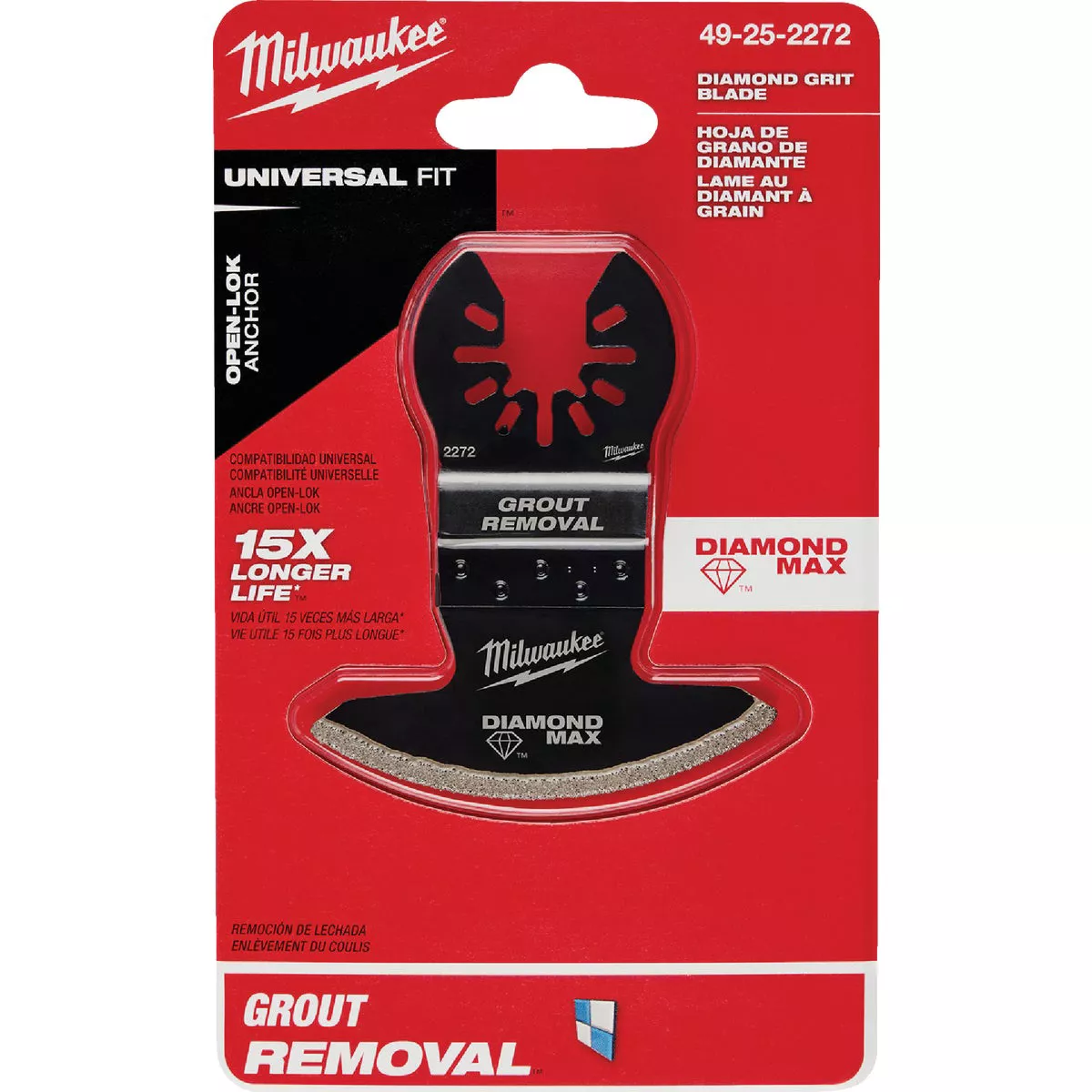 Milwaukee OPEN-LOK DIAMOND MAX Diamond Grit Grout Removal Oscillating Blade - photo 2