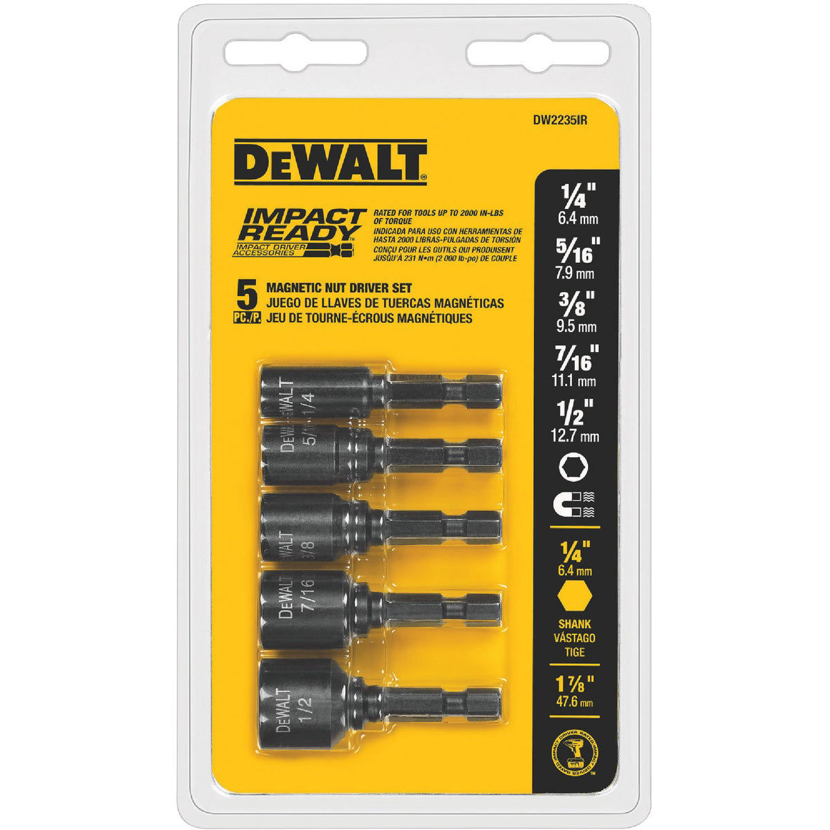 DEWALT Impact Ready 5 Piece Magnetic Nutdriver Bit Set Do it Best