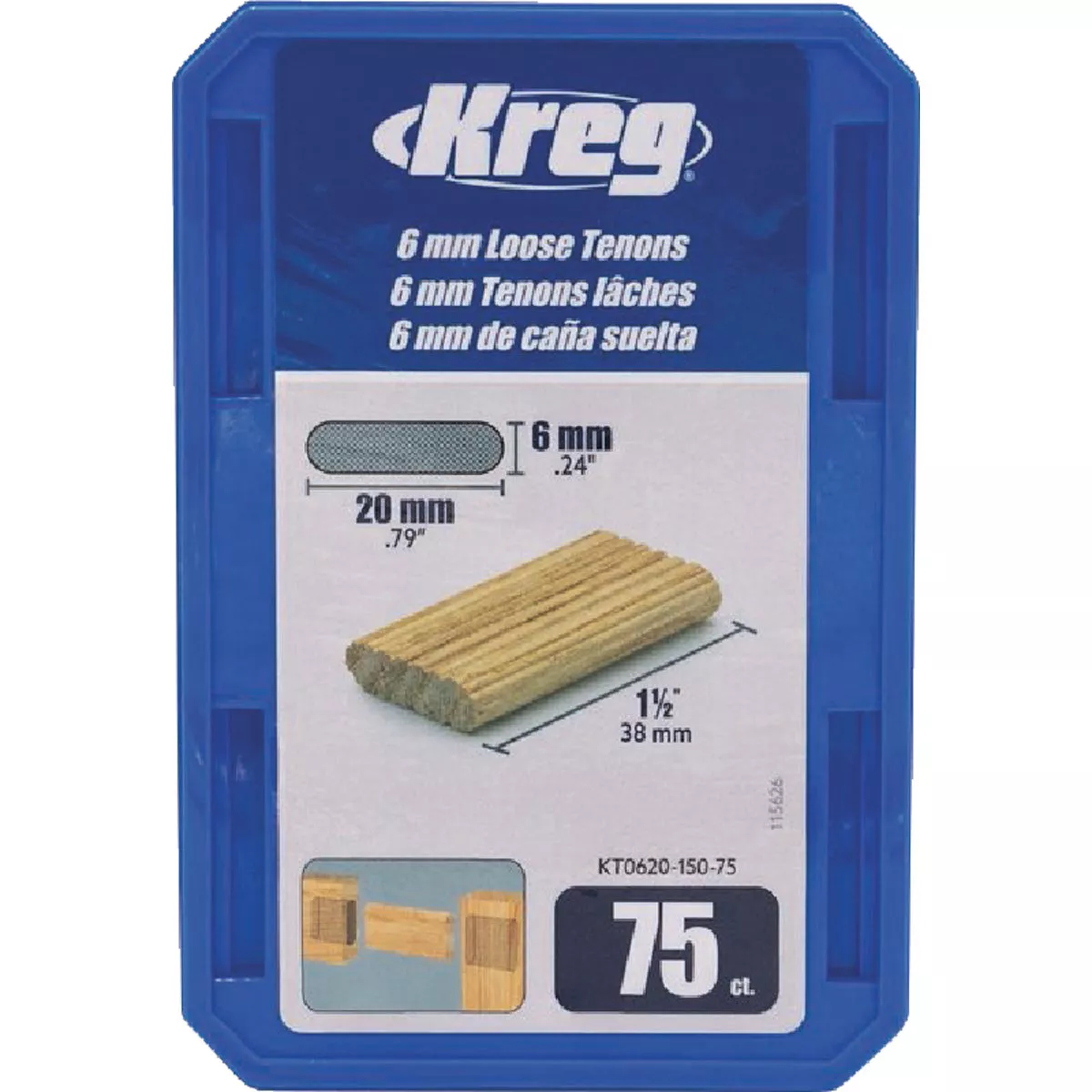 Kreg MortiseMate 6mm Loose Tenons (75-Piece) - photo 2