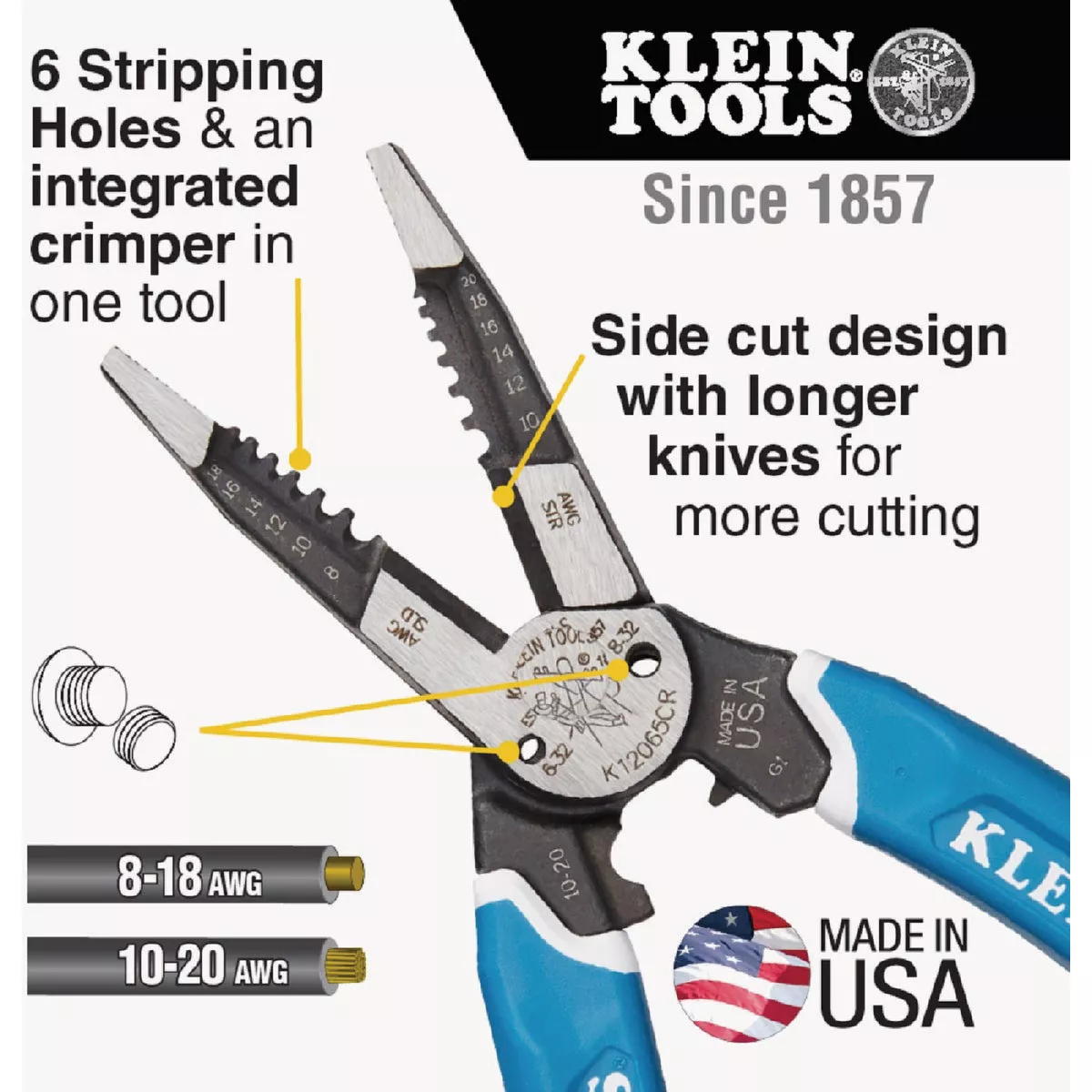 Klein-Kurve 8 In. Heavy-Duty Wire Stripper/Crimper Multi Tool - photo 2