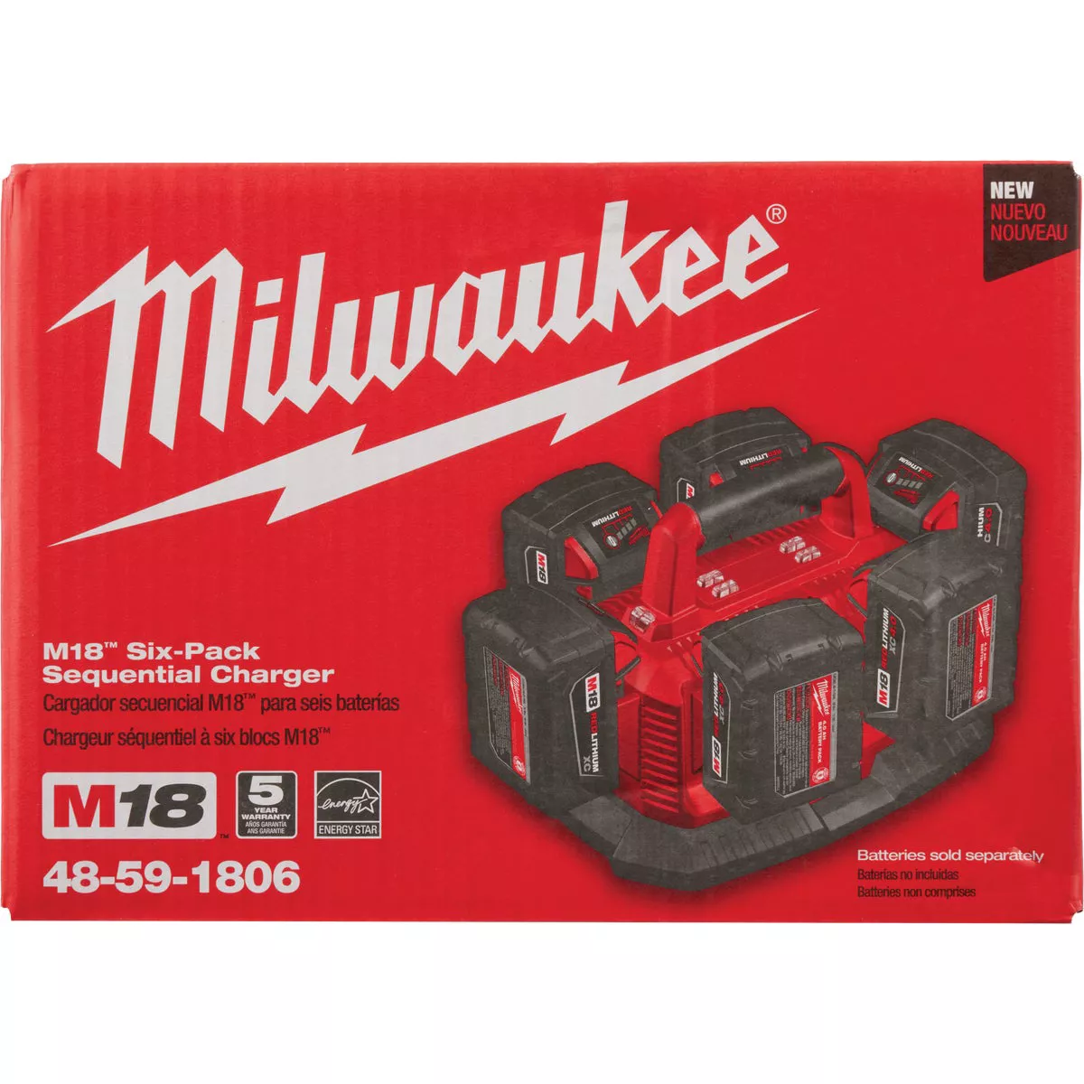 Milwaukee M18 18V 6-Port Sequential Battery Charger - photo 2