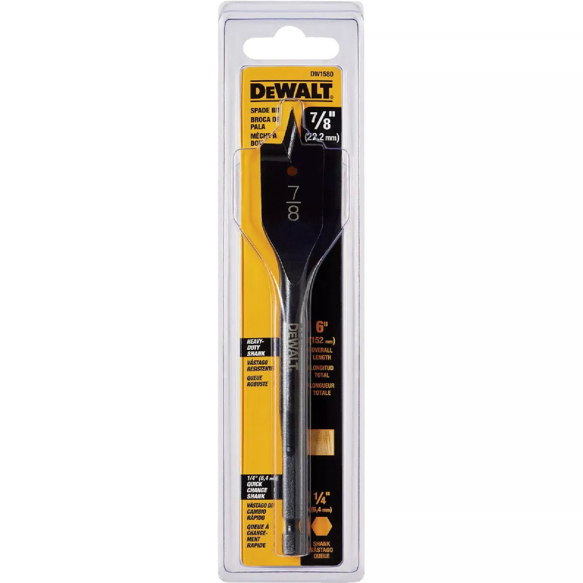 DeWalt 7/8 In. x 6 In. Wood Boring Carbon Steel Spade Bit - photo 2