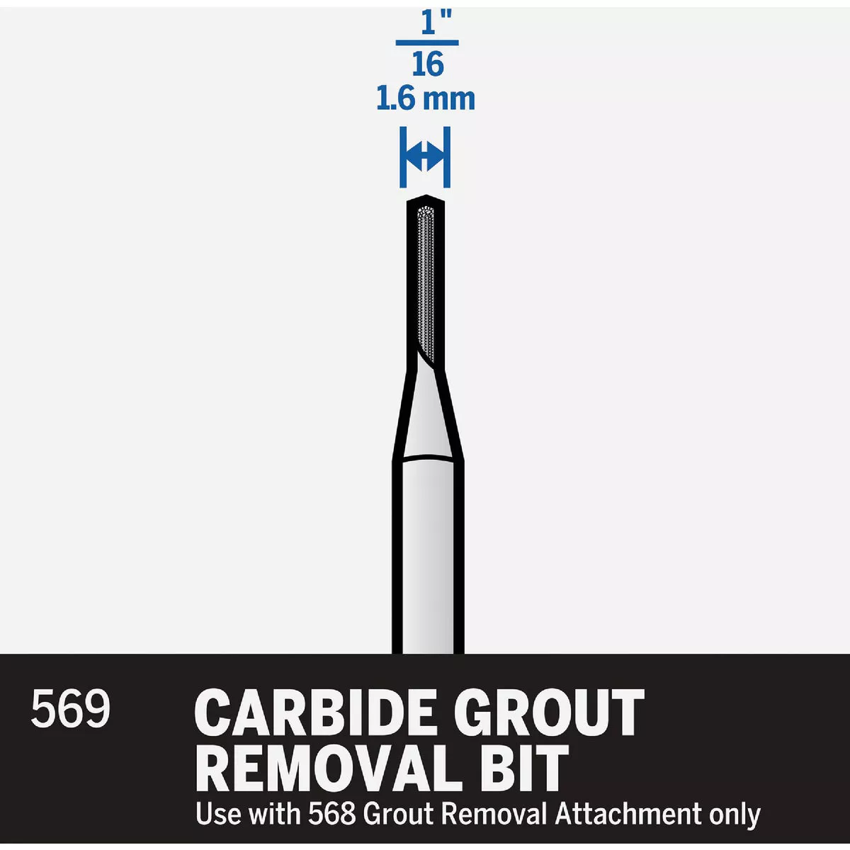 Dremel 1/16 In. Carbide Grout Removal Bit - photo 3