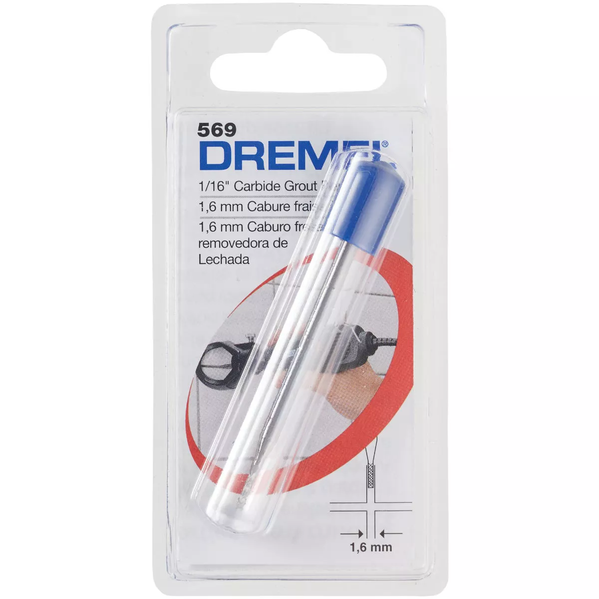 Dremel 1/16 In. Carbide Grout Removal Bit - photo 2