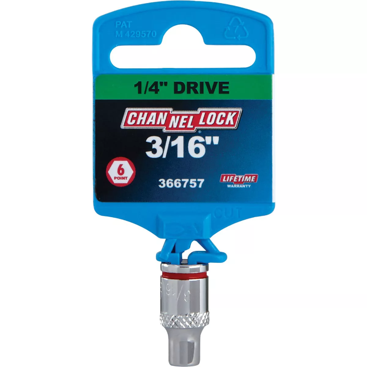 Channellock 1/4 In. Drive 3/16 In. 6-Point Shallow Standard Socket - photo 2