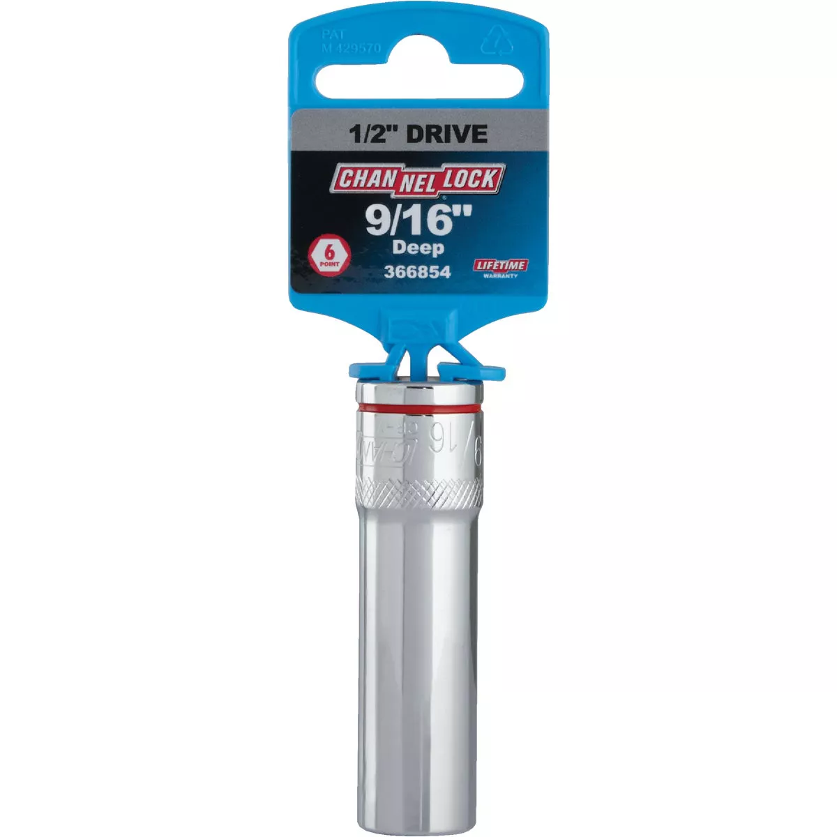Channellock 1/2 In. Drive 9/16 In. 6-Point Deep Standard Socket - photo 2