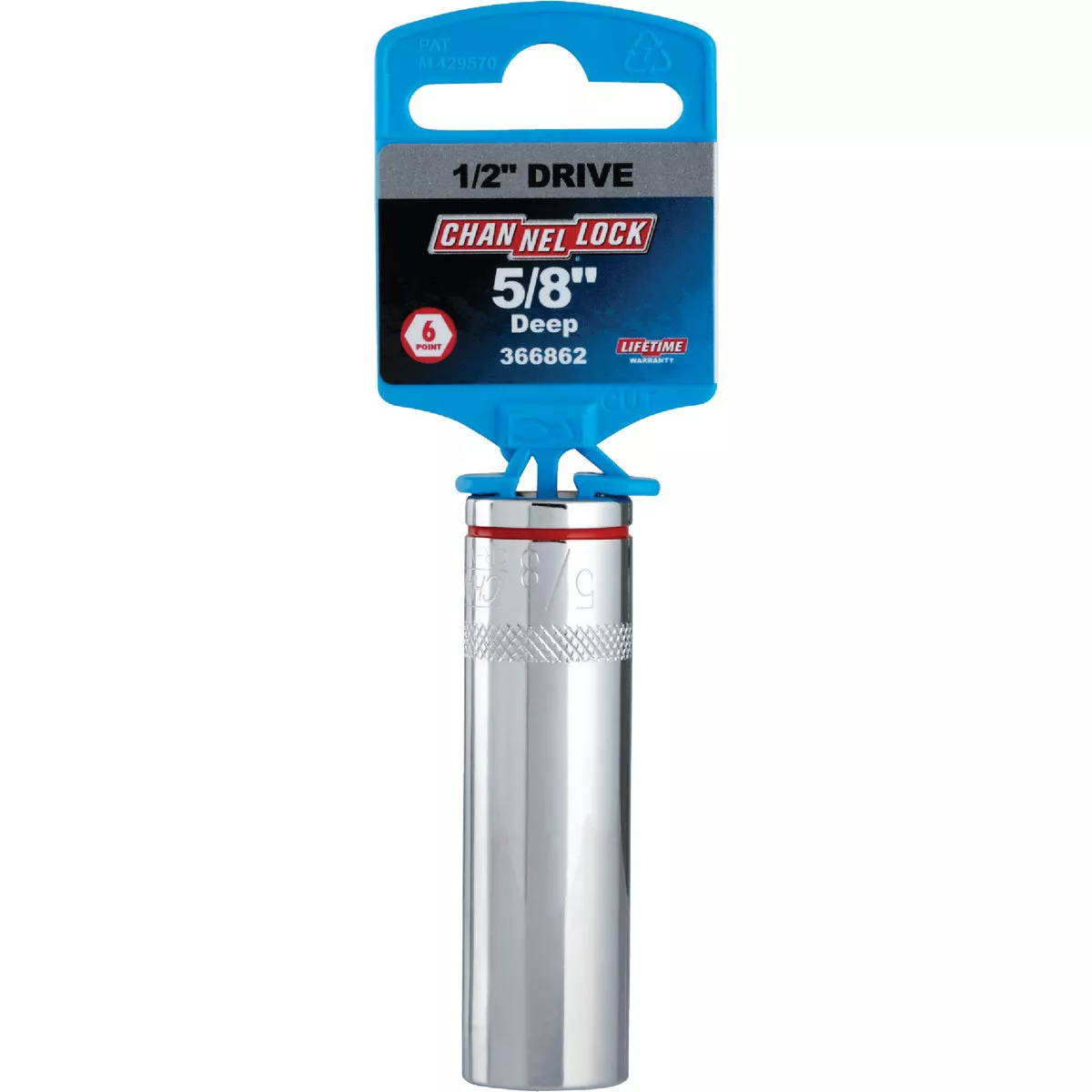 Channellock 1/2 In. Drive 5/8 In. 6-Point Deep Standard Socket - photo 2