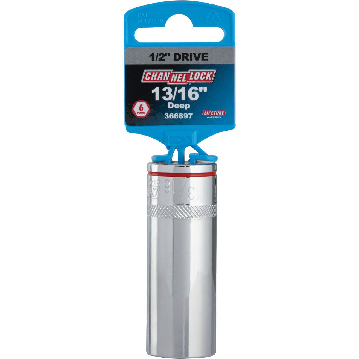 Channellock 1/2 In. Drive 13/16 In. 6-Point Deep Standard Socket | Do ...