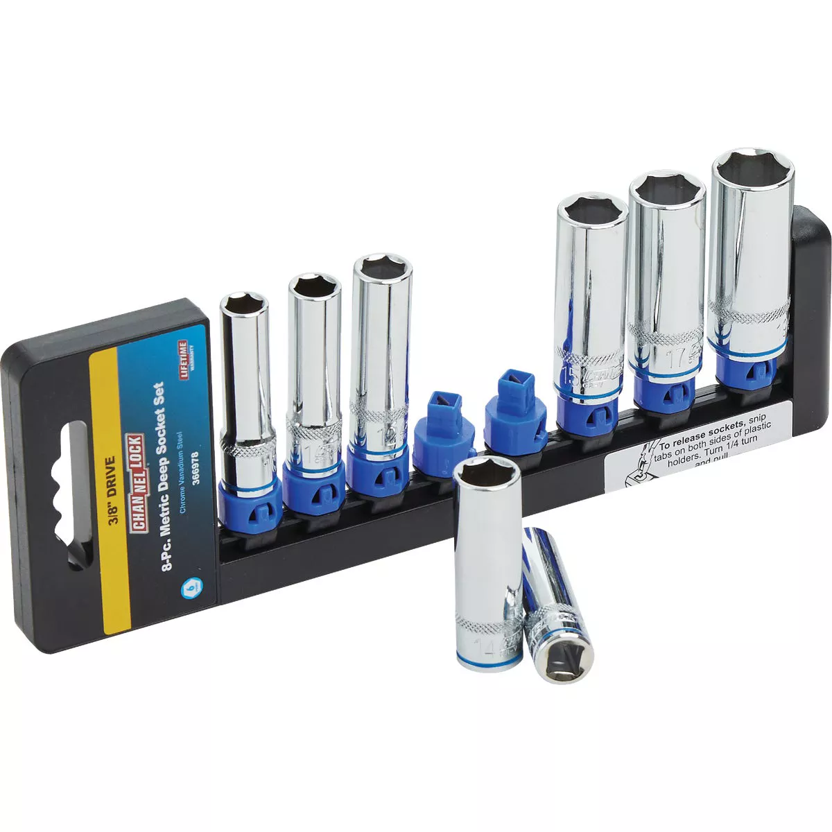 Channellock Metric 3/8 In. Drive 6-Point Deep Socket Set (8-Piece) - photo 2