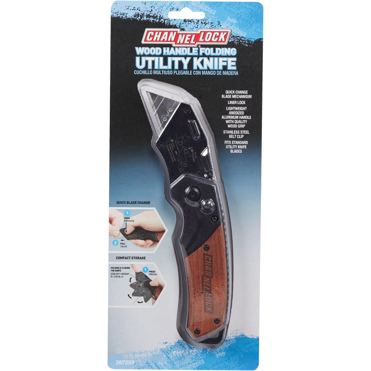 Channellock Wood Grip Folding Utility Knife Do it Best