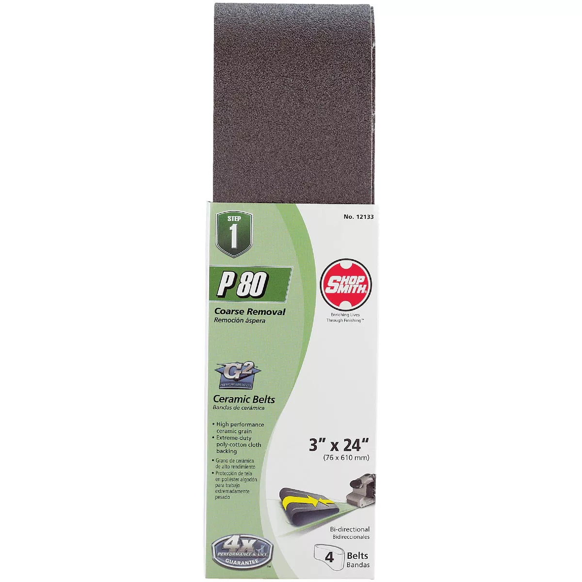 Gator Blade 3 In. x 24 In. 80 Grit Heavy-Duty Sanding Belt (4-Pack) - photo 2
