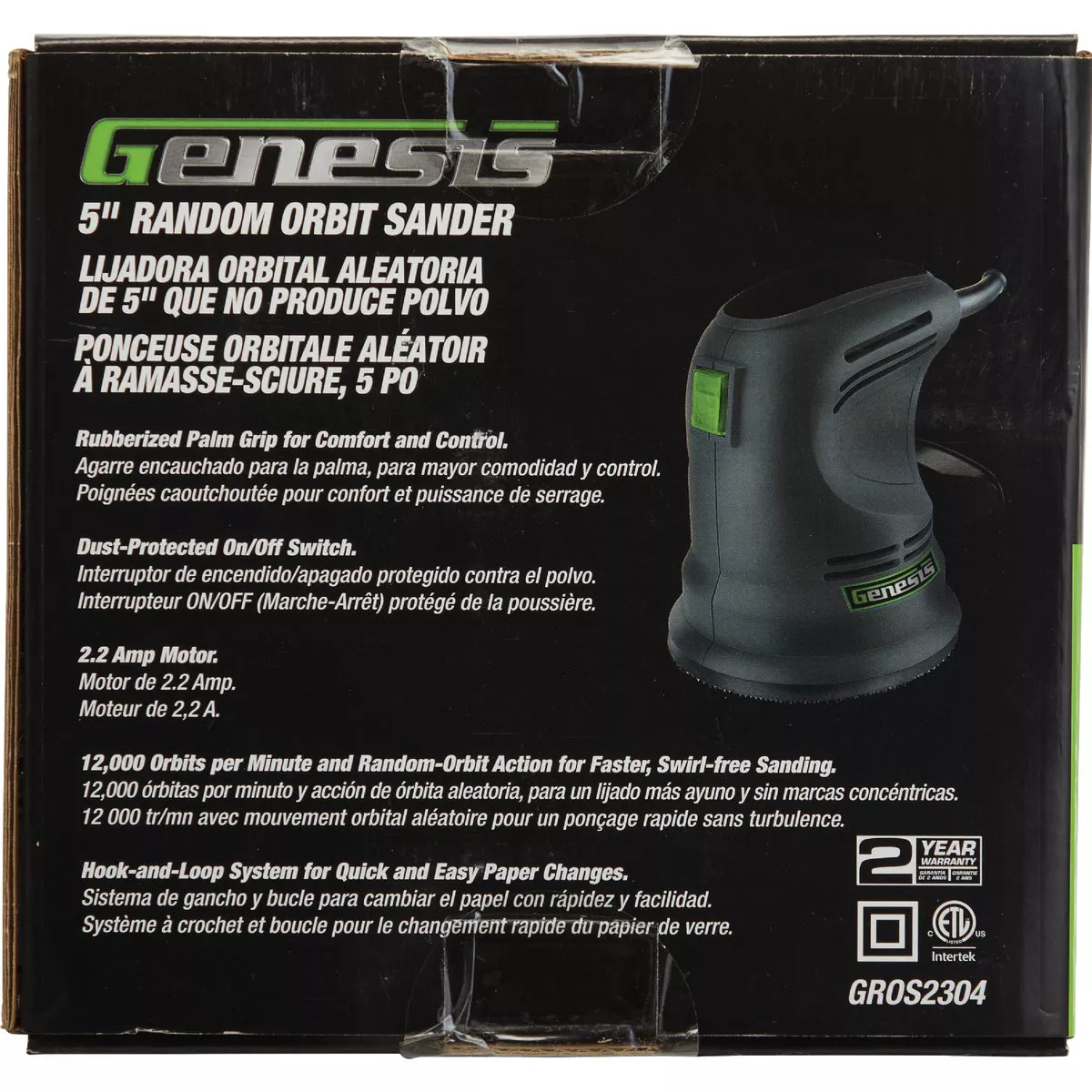 Genesis 5 In. 2.2A Random Orbit Sander - photo 3