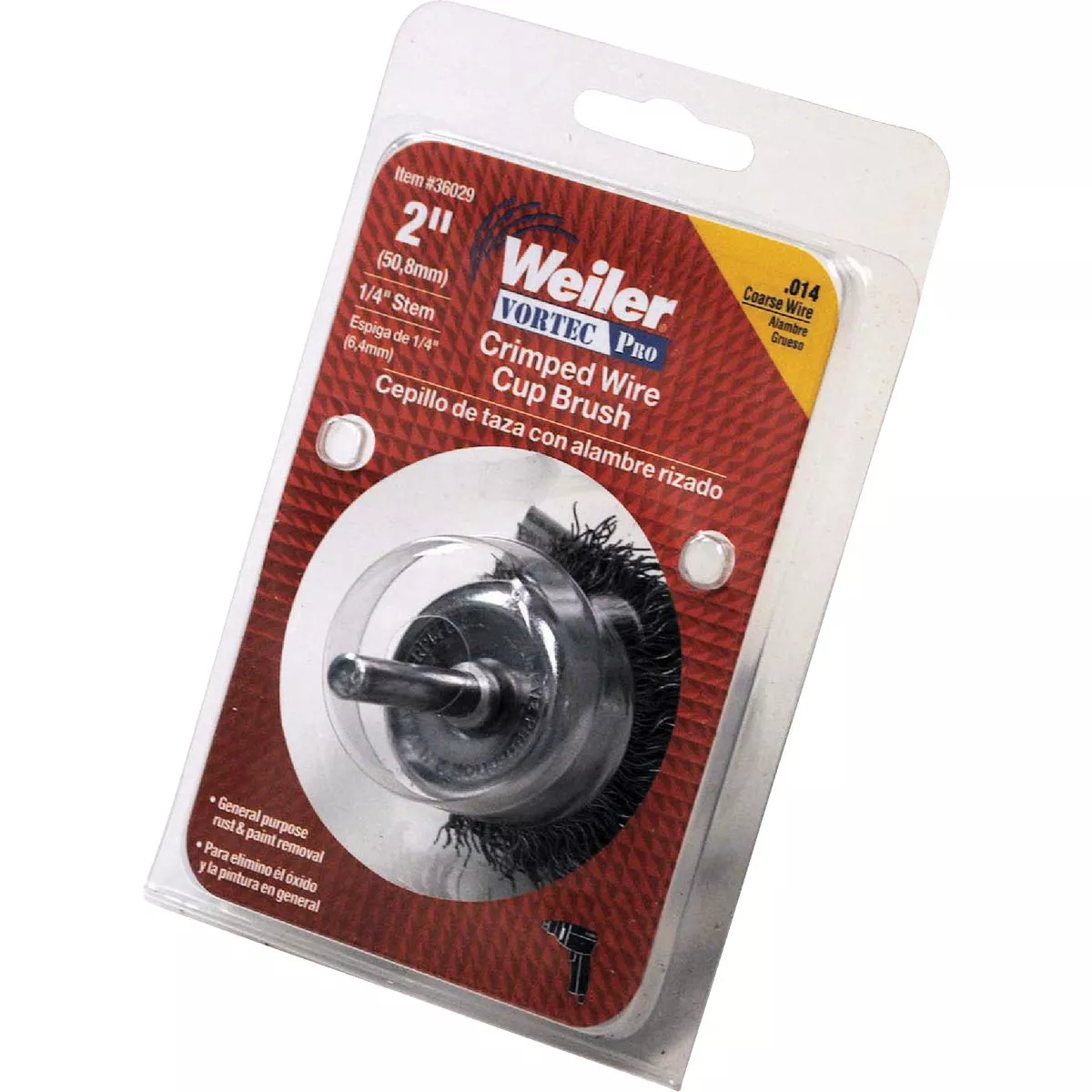 Weiler Vortec 2 In. Professional Shank-Mounted Drill-Mounted Wire Brush - photo 2