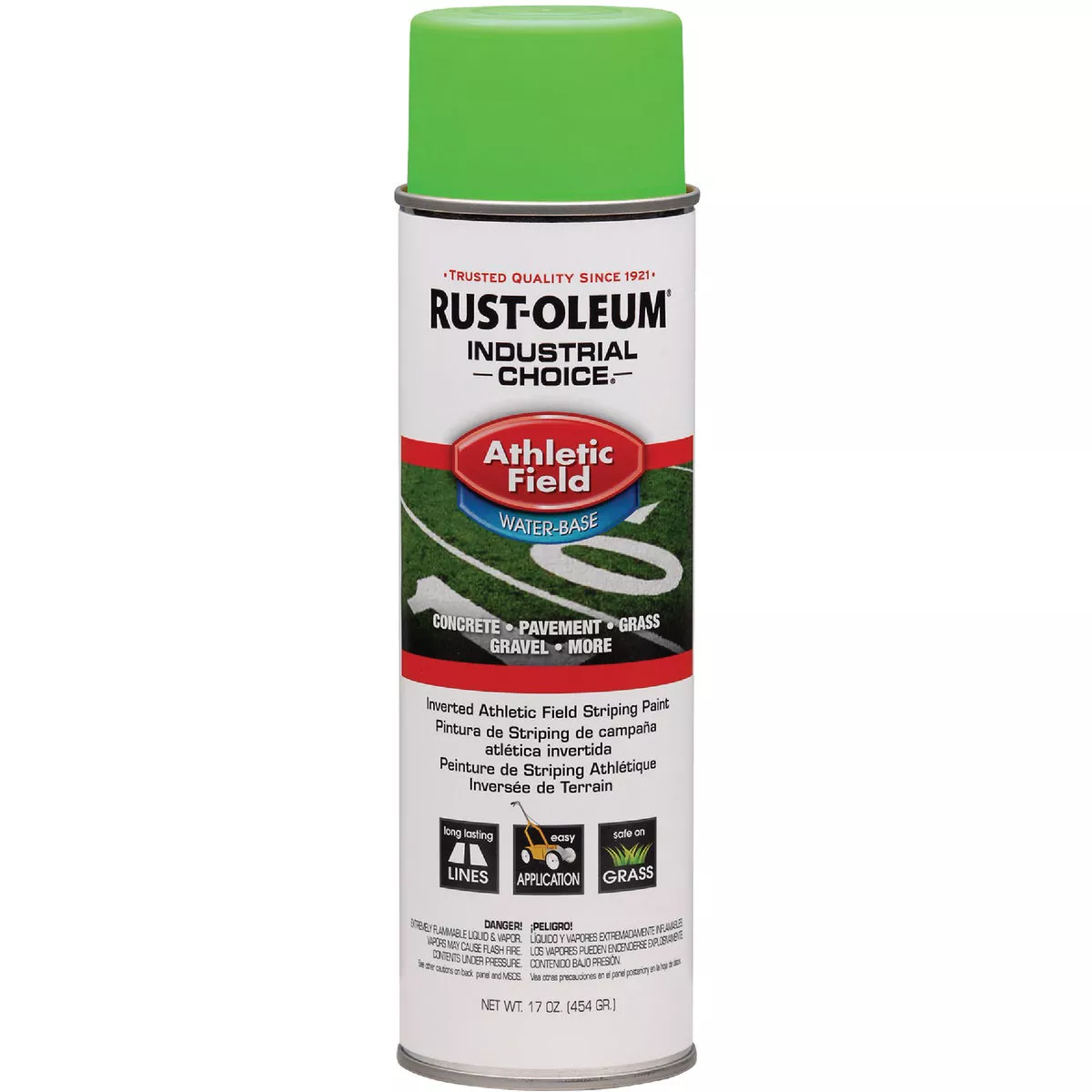 Rust-Oleum Industrial Choice 17 Oz. Fluorescent Green AF1600 Athletic Field Striping Paint