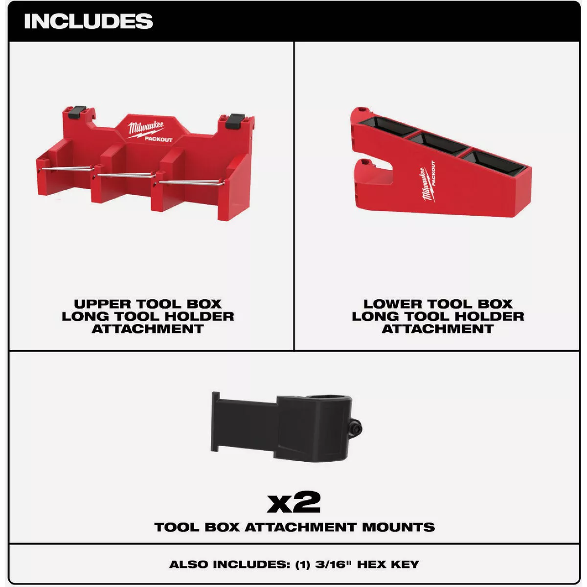 Milwaukee PACKOUT Tool Box Long Tool Holder Attachment - photo 3