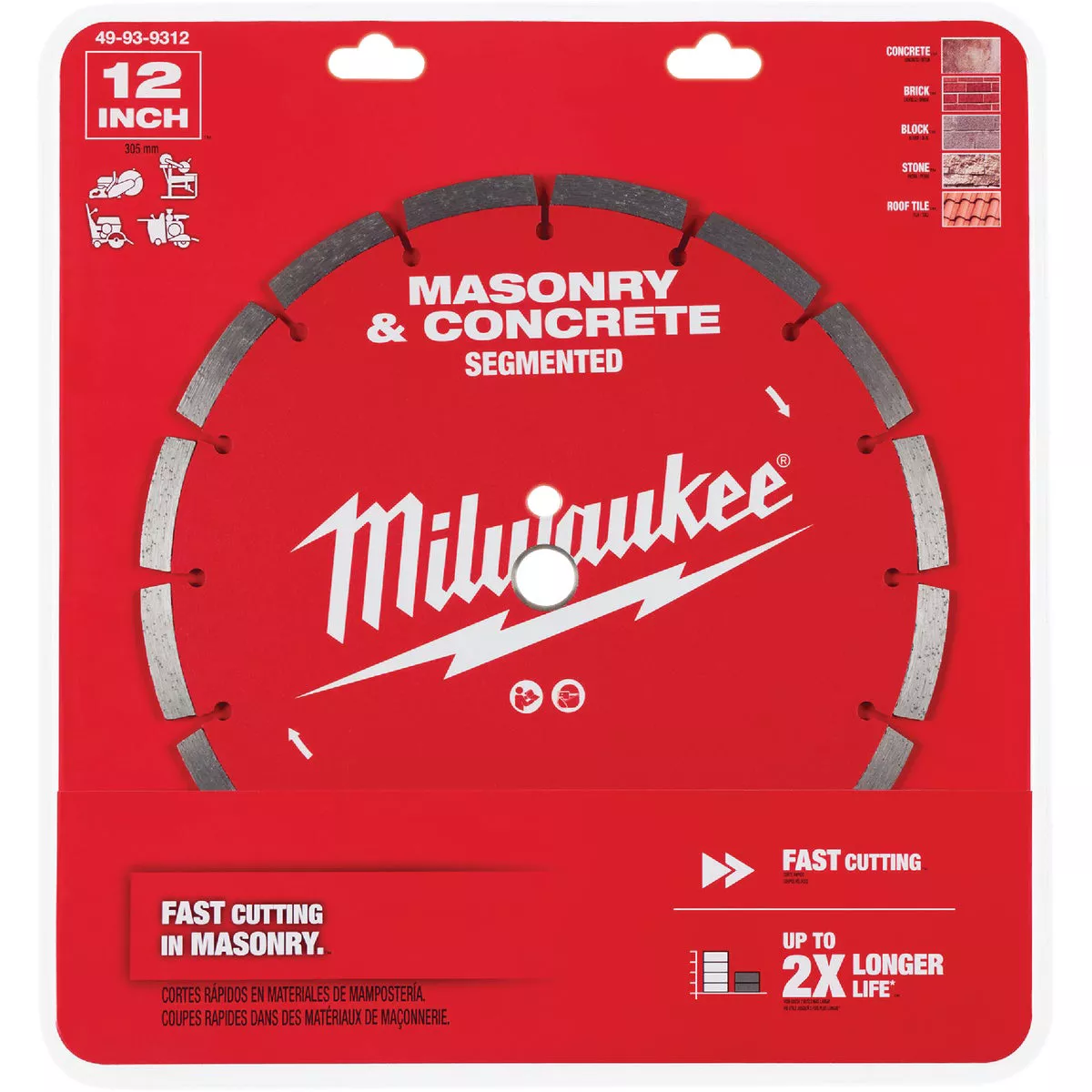 Milwaukee 12 In. Segmented Rim Masonry & Concrete Diamond Blade - photo 2