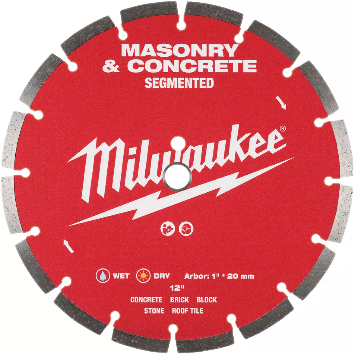 Milwaukee 12 In. Segmented Rim Masonry & Concrete Diamond Blade - photo 3