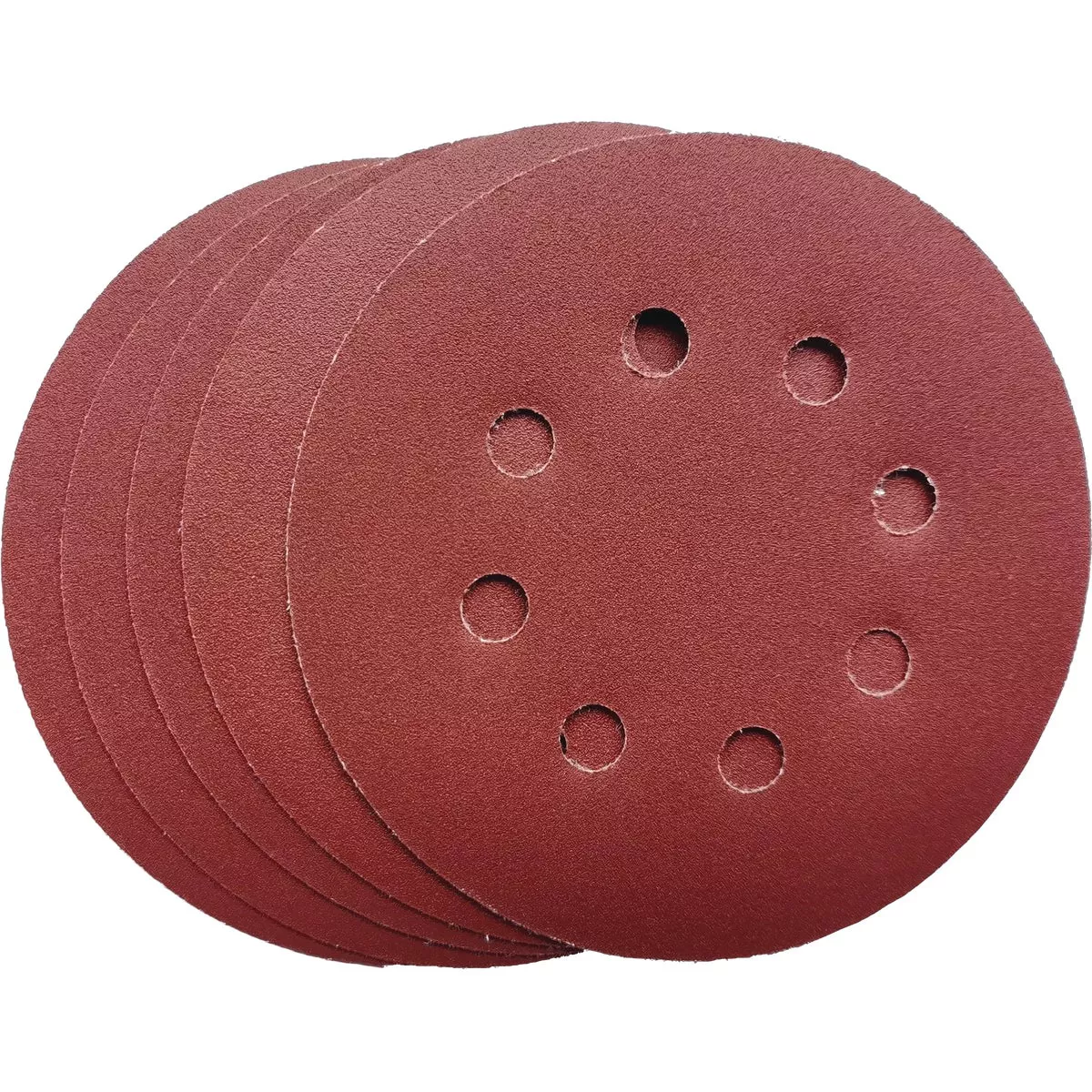 5 In. 180-Grit 8-Hole Pattern Vented Sanding Disc with Hook & Loop Backing (5-Pack)