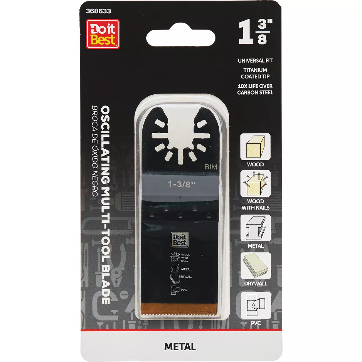 Do it Best 1-3/8 In. Titanium Coated Metal Cutting Oscillating Multi-Tool Blade