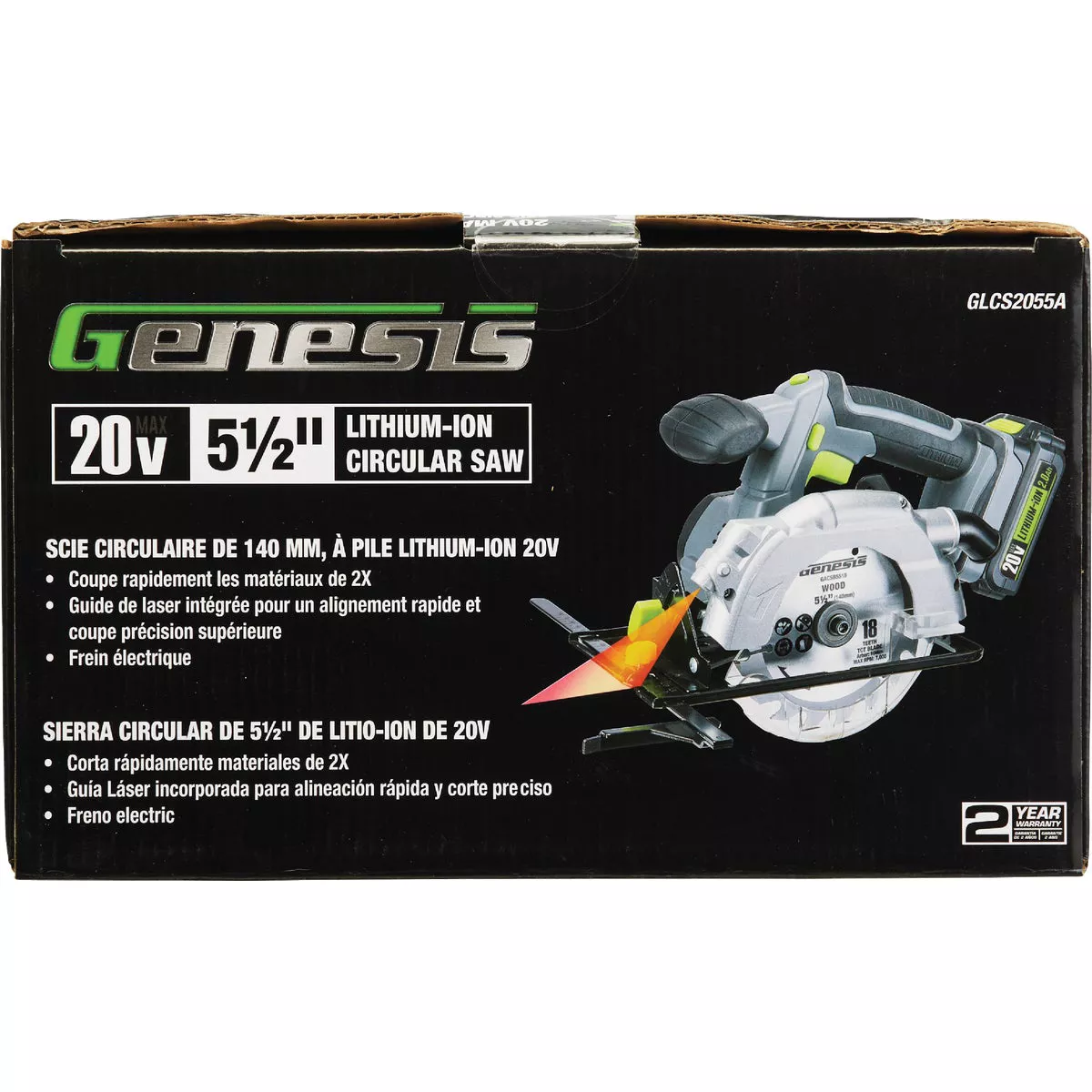 Genesis G20MAX 20V 6-1/2 In. Cordless Circular Saw Kit with 2.0 Ah Battery & Charger - photo 3