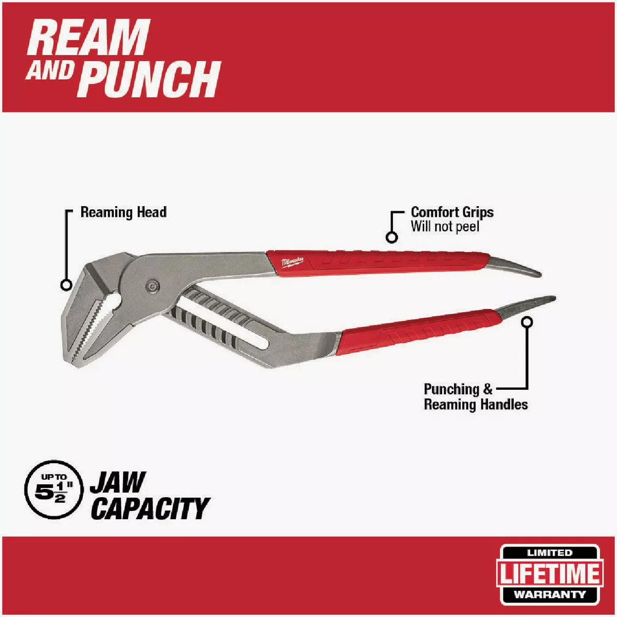 Milwaukee 20 In. Comfort Grip Straight-Jaw Groove Joint Pliers - photo 2