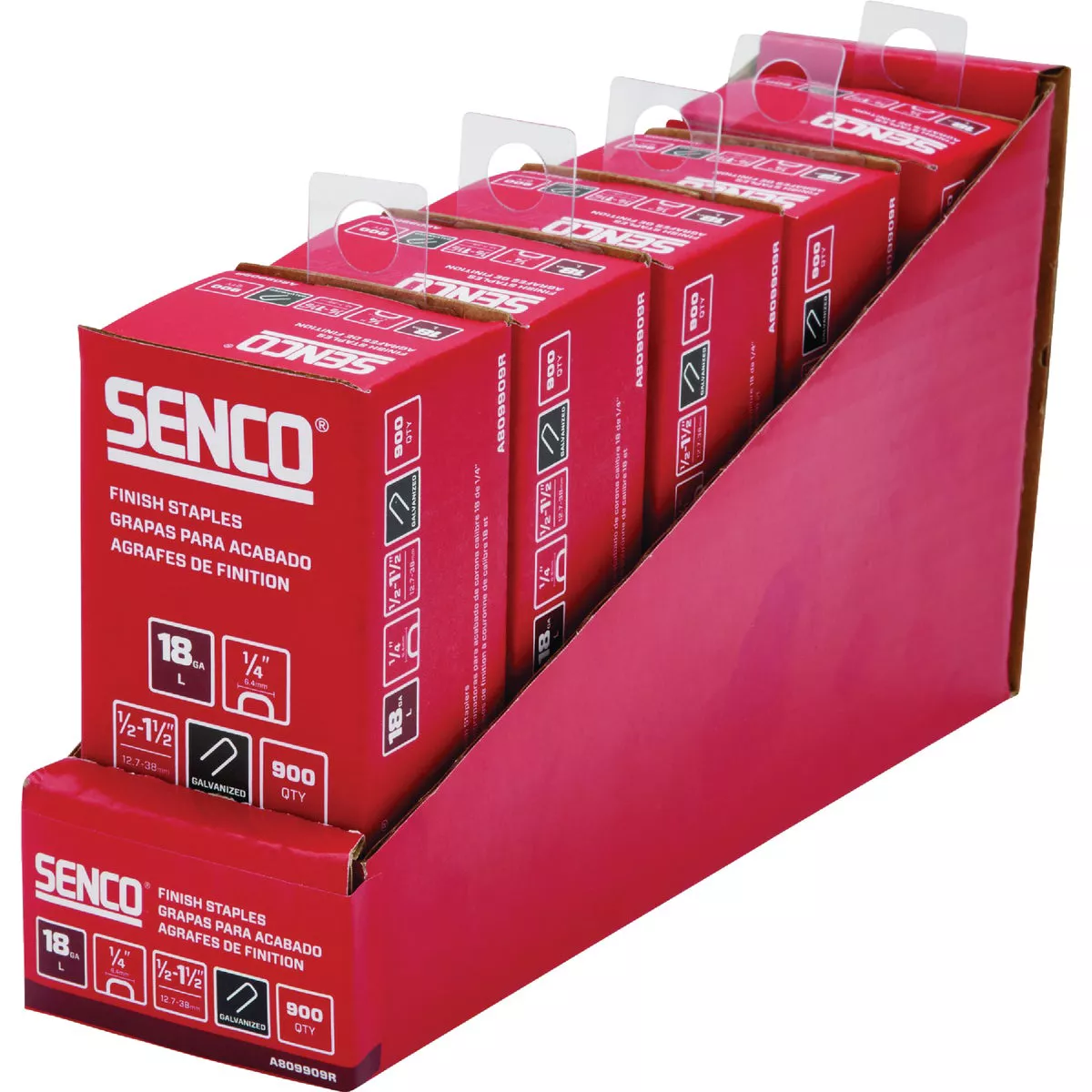 Senco AccuSet 1/4 In. x 1/2 In. to 1 In. 18-Gauge Galvanized Medium Wire Finish Staple Variety Pack (1000 Ct.) - photo 2