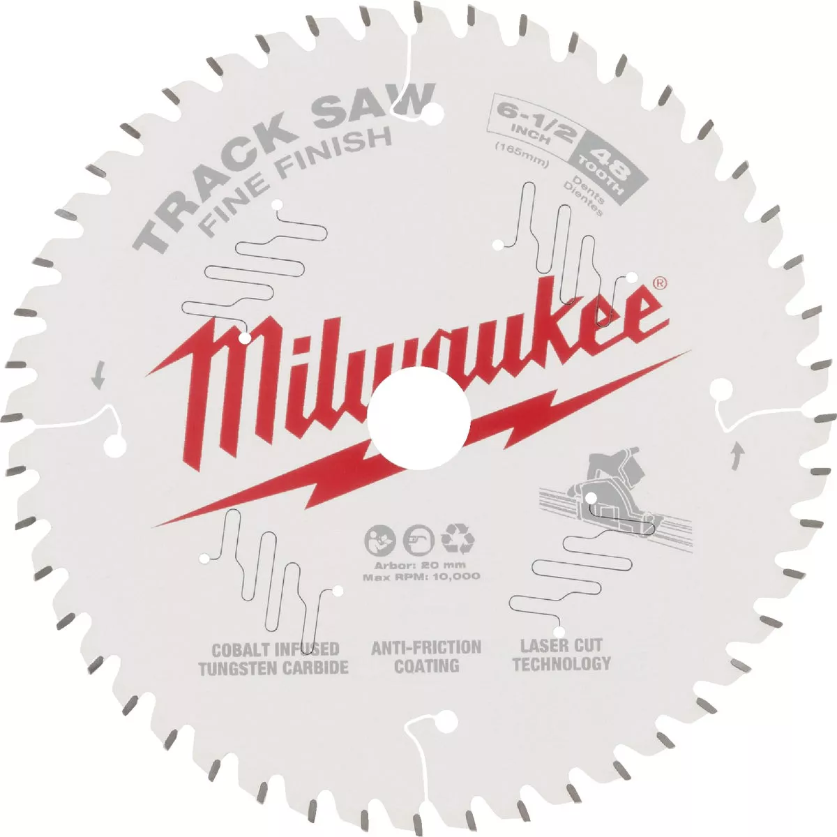 Milwaukee 6-1/2 In. 48-Tooth Fine Finish Track Saw Blade