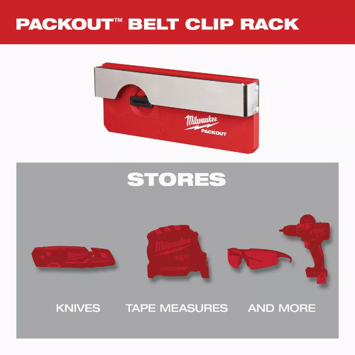 Milwaukee PACKOUT Belt Clip Rack - photo 4