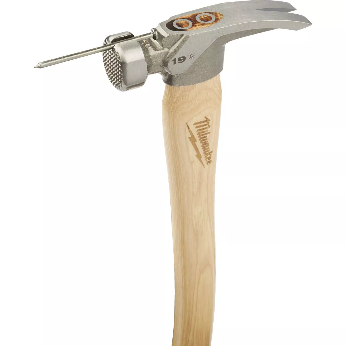 Milwaukee 19 Oz. Milled-Face Framing Hammer with Hickory Handle - photo 3