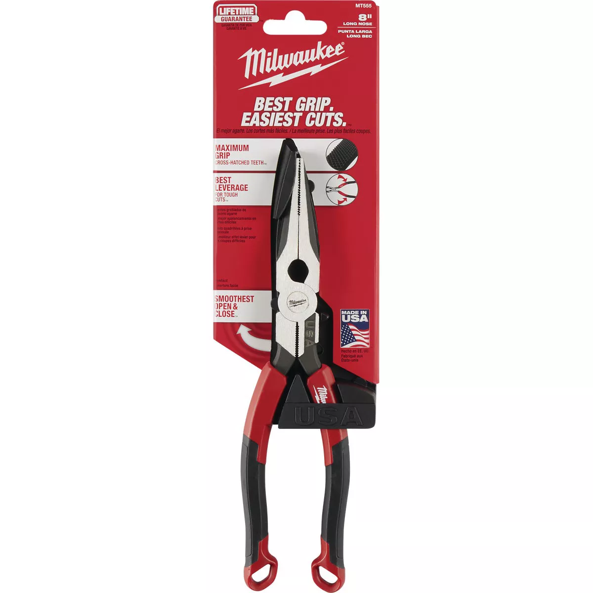 Milwaukee 8 In. Comfort Grip Long Nose Pliers (USA) - photo 7