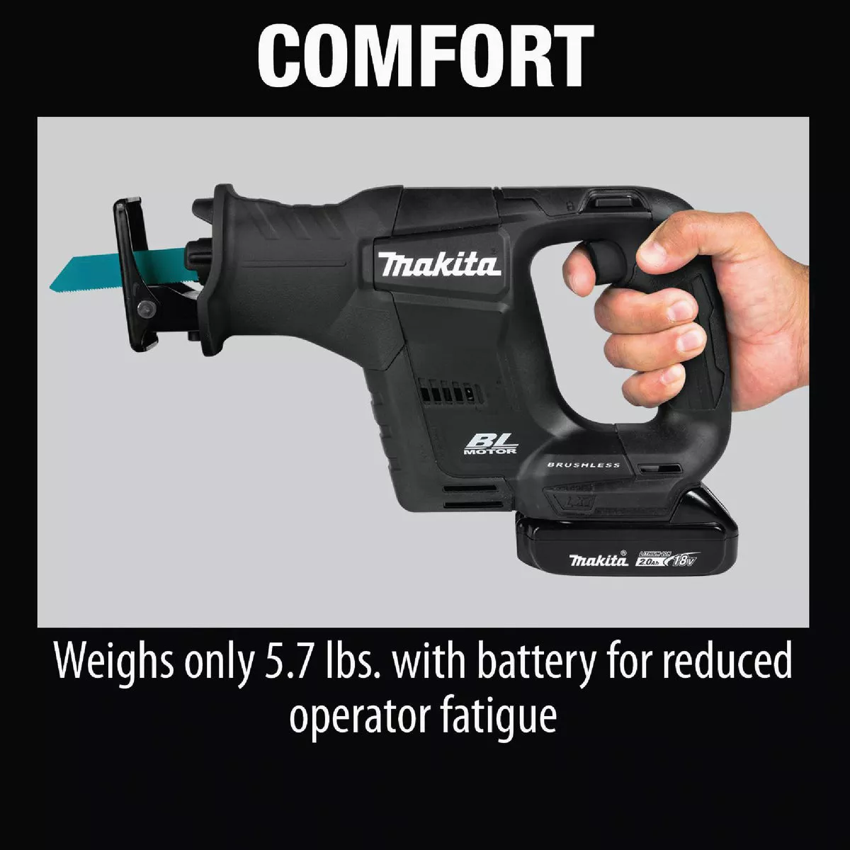 Makita 18V LXT Lithium-Ion Brushless Sub-Compact Cordless Reciprocating Saw Kit - photo 3