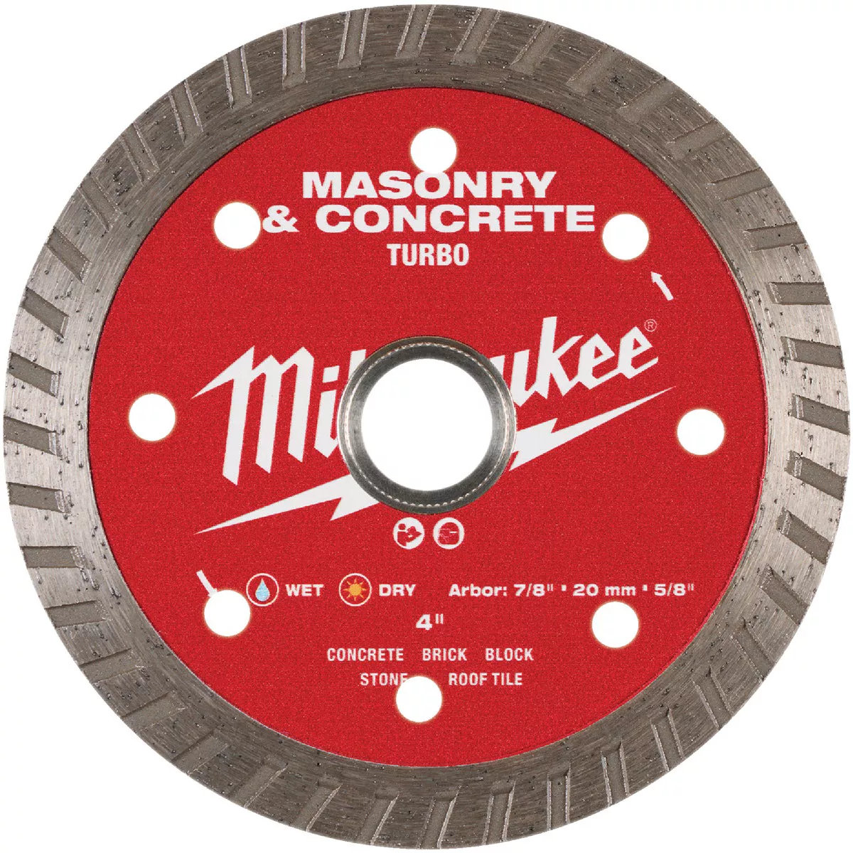 Milwaukee 4 In. Turbo Rim Masonry & Concrete Diamond Blade - photo 3