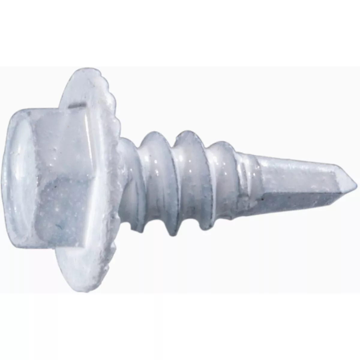 Midwest Fastener #10 x 1/2 In. White Ruspert Coated Steel Hex Washer Head Self-Drilling Screws (100 Ct.)
